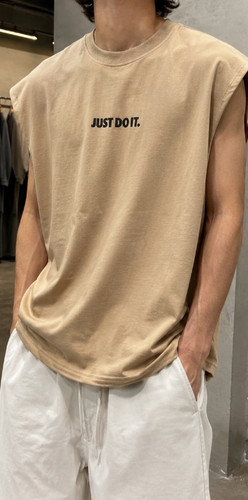 وست مردانه مدل کژوال رنگ خاکی (Sand) Sand Minimalist Sleeveless Vest - Just Do It Edition