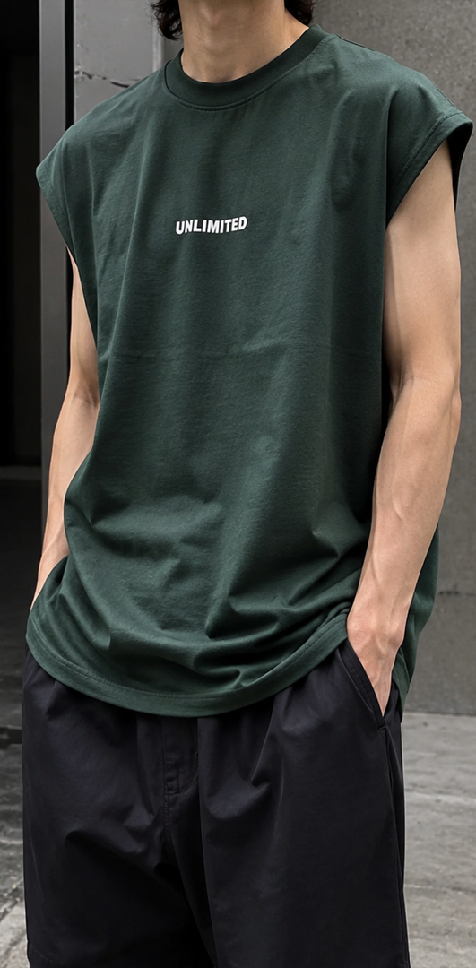 وست مردانه مدل کات-اسلیو (آستین‌حلقه) | رنگ سبز کلاسیک | Green Sleeveless Vest - Unlimited Edition