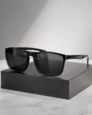 عینک آفتابی مشکی مستطیلی کلاسیک مدل Black Classic Rectangle