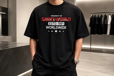 تیشرت لش مردانه رنگ مشکی مدل Streetwear