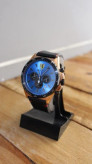 SCUDERIA FERRARI Pilota Rose Amber | ساعت کرونوگراف فراری قاب رزگلد صفحه آبی متالیک