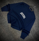 دورس پاییزه مردانه سه نخ پنبه گرم بالا گرافیکی رنگ سرمه ای SAVEDE ME | Cotton Sweatshirt