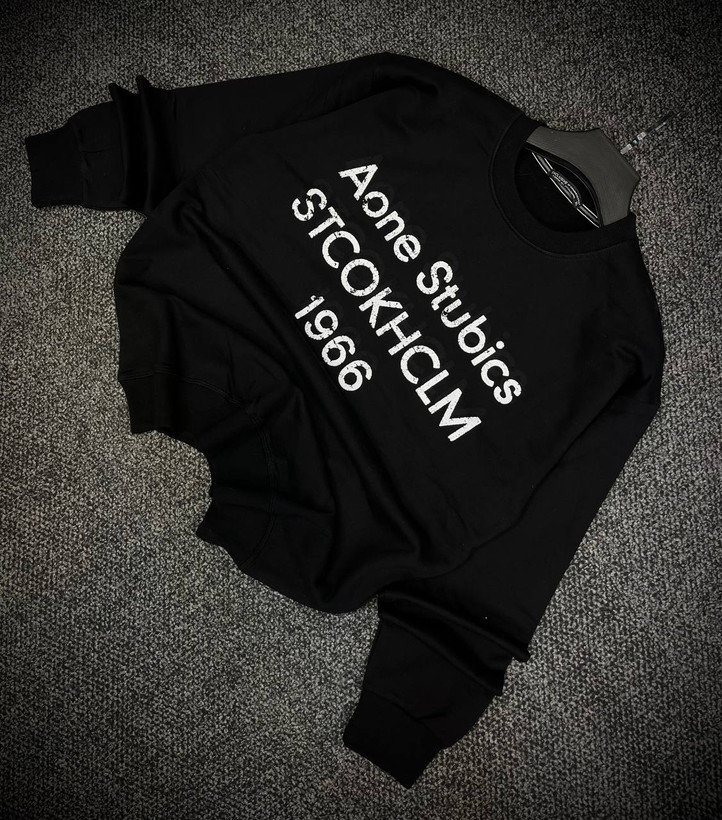 دورس گرم بالا مردانه پنبه سه نخ رنگ مشکی تایپوگرافی 1966 | Navy Oversized Sweatshirt
