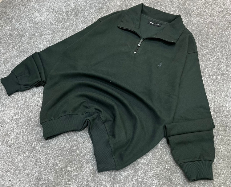 دورس اولد مانی ماندانا نیم زیپ مردانه رنگ سبز یشمی | Cream Half-Zip Sweatshirt