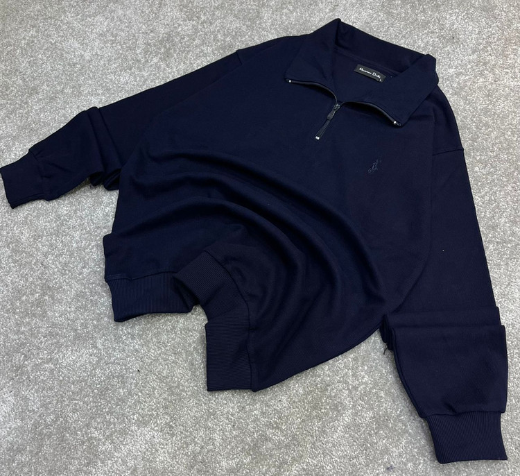 دورس اولد مانی ماندانا نیم زیپ مردانه رنگ سرمه ای | Cream Half-Zip Sweatshirt