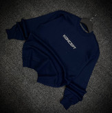 دورس یقه گرد مشکی با چاپ پشت طرح KONCEPT رنگ سرمه ای | Minimalist Crewneck
