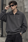 دورس اولد مانی ماندانا نیم زیپ مردانه رنگ خاکستری تیره | Cream Half-Zip Sweatshirt