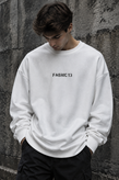 دورس سه نخ پنبه سفید FABRIC 13 مردانه | White Cotton Sweatshirt