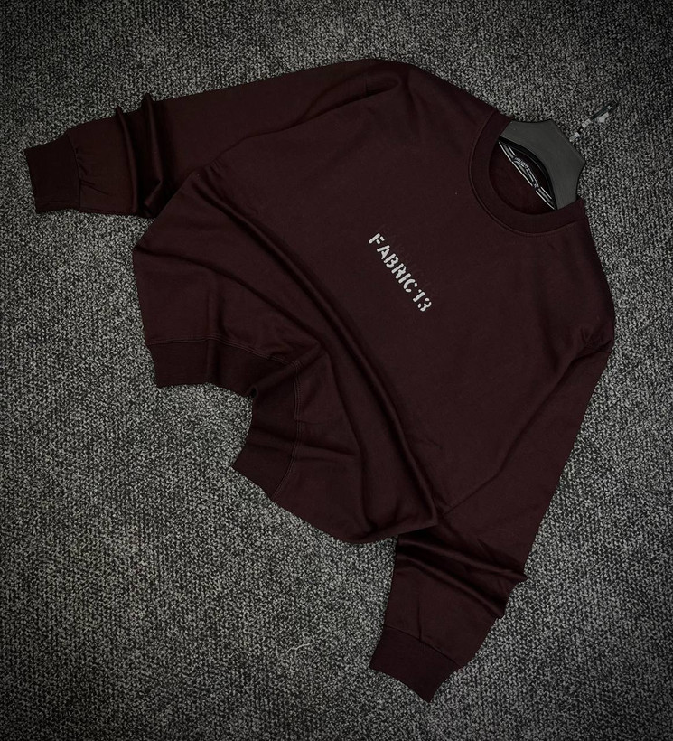 دورس مردانه پنبه سه نخ گرم بالا قهوه ای موکا طرح FABRIC 13 | Men’s Sweatshirt