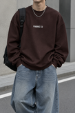 دورس مردانه پنبه سه نخ گرم بالا قهوه ای موکا طرح FABRIC 13 | Men’s Sweatshirt