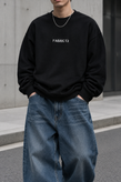 دورس مردانه پنبه سه نخ گرم بالا رنگ مشکی طرح FABRIC 13 | Men’s Sweatshirt