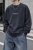 دورس مردانه پنبه سه نخ گرم بالا رنگ خاکستری دودی طرح FABRIC 13 | Men’s Sweatshirt