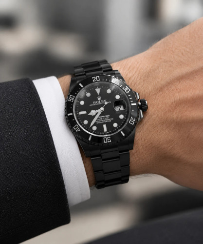 ROLEX Submariner DLC Stealth Edition | ساعت رولکس سابمارینر مشکی مات تمام استیل