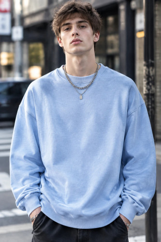 سویشرت دورس بیسیک لش پنبه سه نخ ضخیم پاستیلی | Basic Oversized Sweatshirt