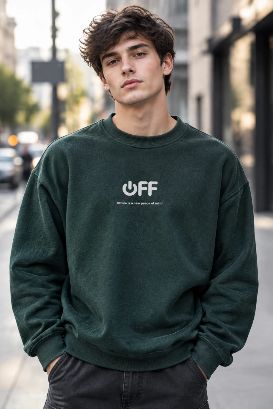 دورس پنبهایسه نخ کژوال مردانه رنگ سبز یشمی | Aesthetic Minimal Pullover