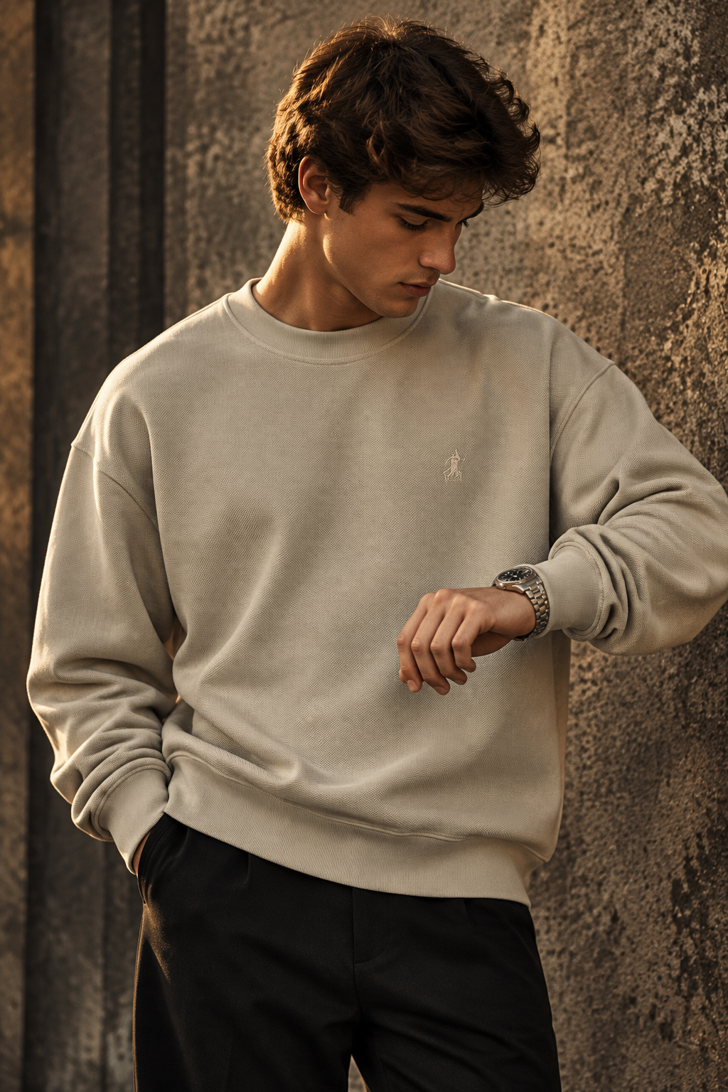 دورس مردانه ماندانا اولد مانی رنگ شنی مستر کوالیتی | Mandana Old Money Crewneck